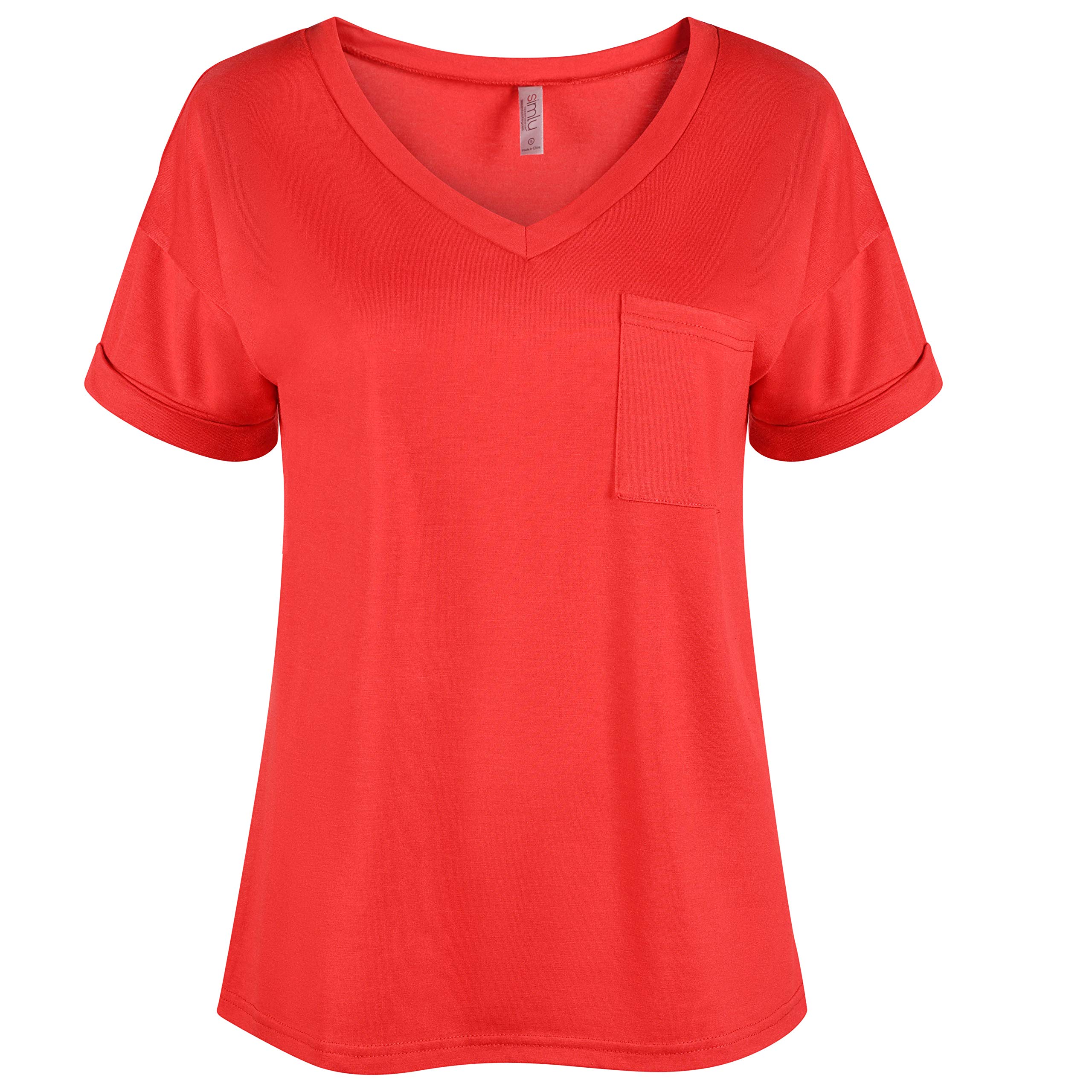 Women's Casual V-Neck T-Shirts Pack - Short Sleeve Tops for Everyday Wear in Regular & Plus Sizes | Perfect for Work, Weekend Outfits and Layering