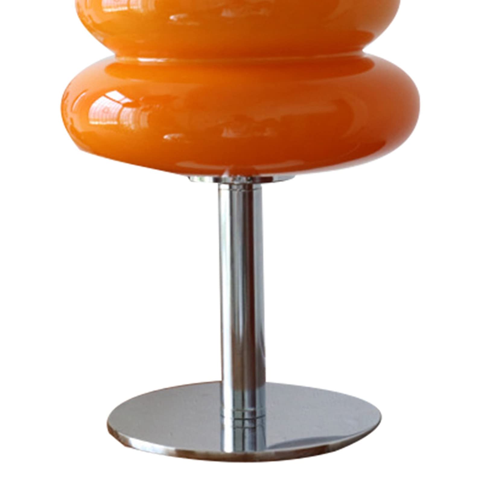 Macaroon USB Desk Lamp - Egg Tart Glass Table Light with Soft Energy-Efficient Lighting for Bedroom, Dorm, Office | Cute Tart-Shaped Night Light for Study, Reading & Decor (Orange)