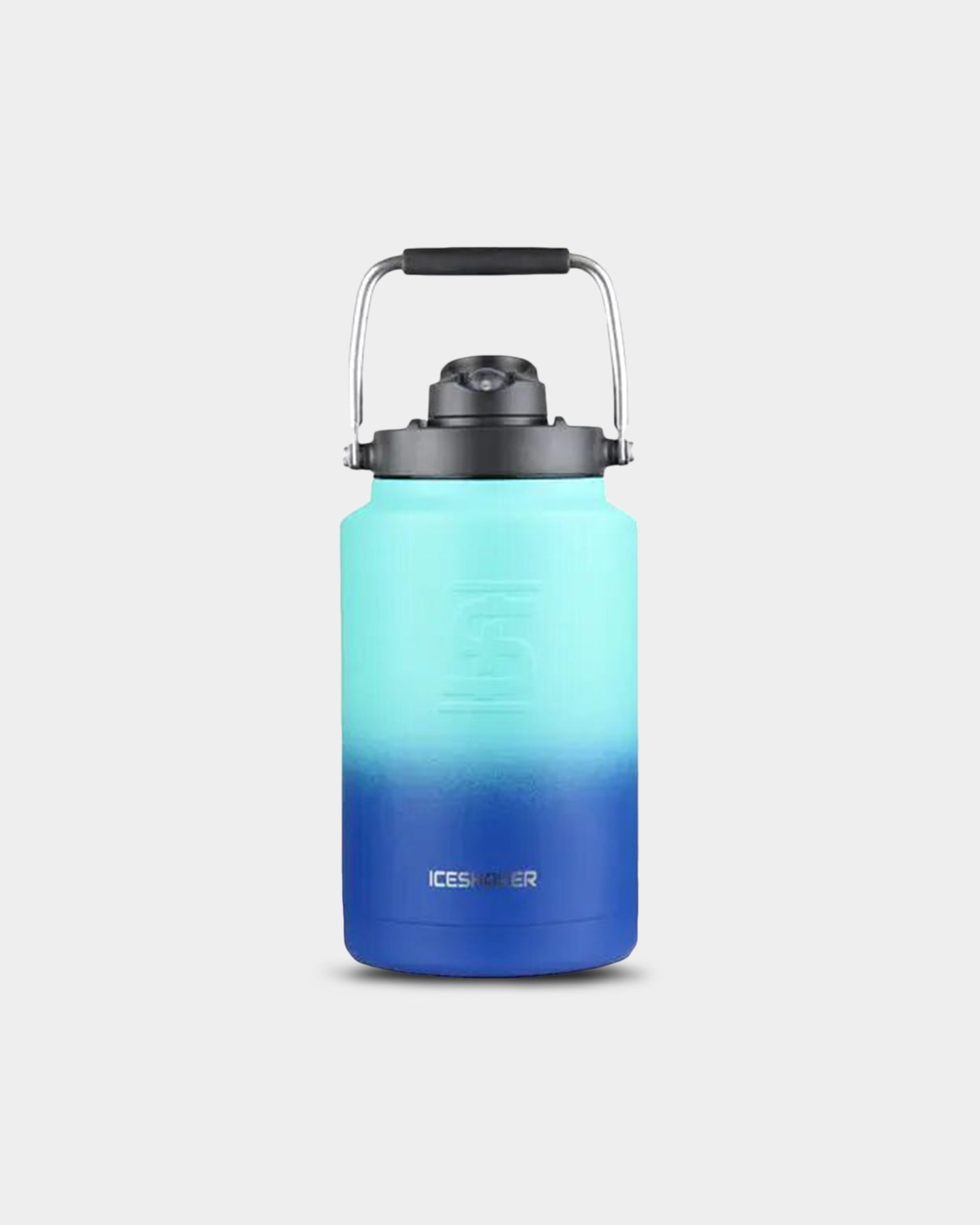 1 Gallon (128oz) Ice Shaker Water Bottle - Leakproof & Insulated Stainless Steel Jug for Gym, Workouts, and Outdoor Activities - Keeps Drinks Cold for 24 Hours