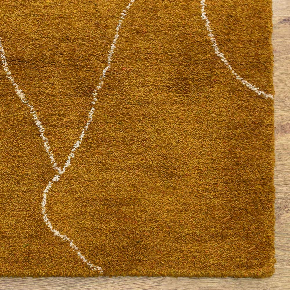 Handmade Cube Hand Knotted Rug - Premium Wool Area Rug for Living Room, Bedroom & Office - Soft & Durable Home Decor with Modern Geometric Design
