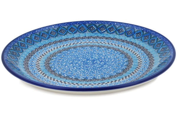 10-Piece Blue Kaleidoscope Dinner Plate Set - Elegant Porcelain Plates for Formal Dining, Everyday Meals & Dinner Parties