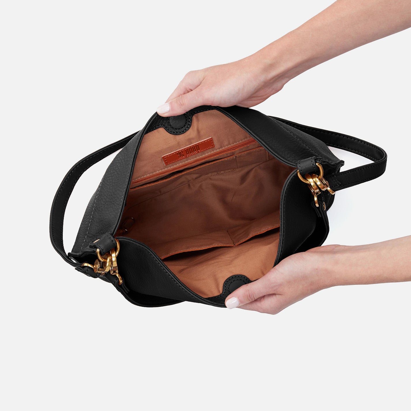 Pebbled Leather Pier Shoulder Bag for Women - Stylish & Durable Black Crossbody Purse - Perfect for Work, Travel & Everyday Use