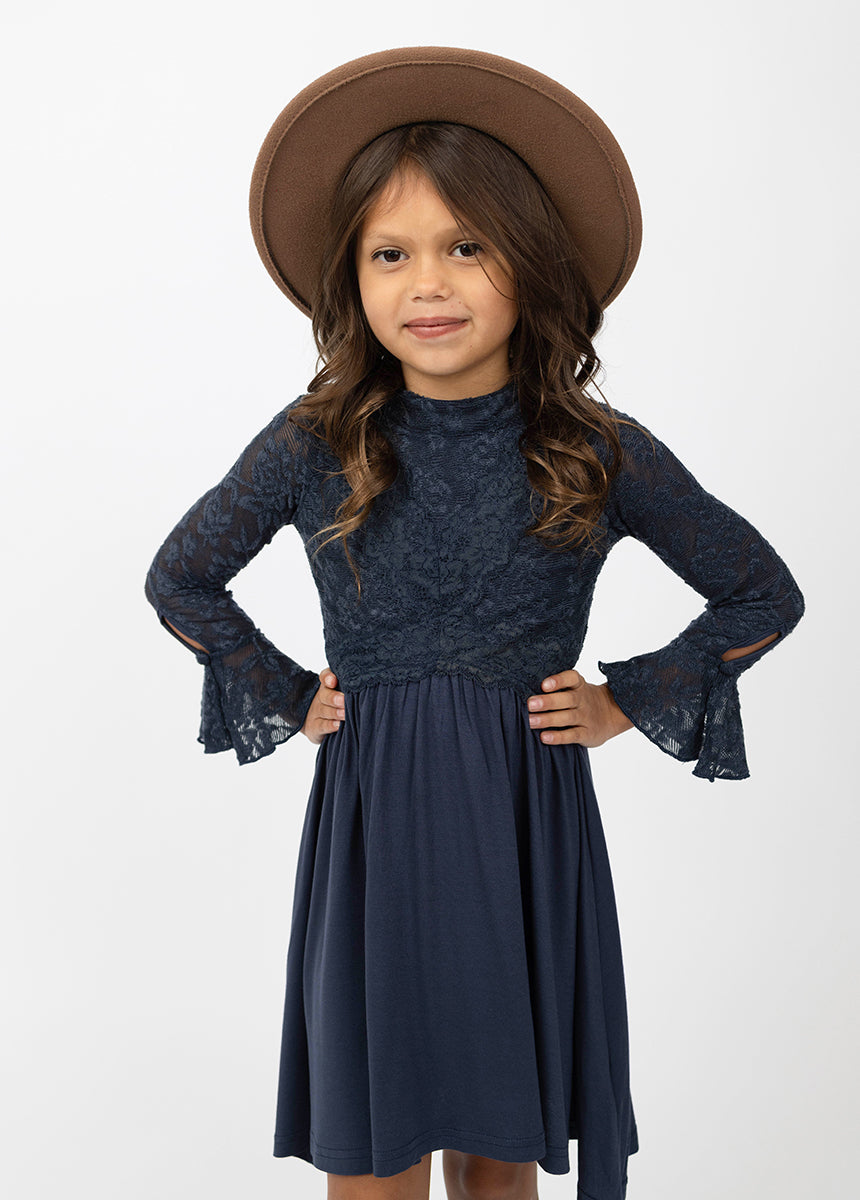 Kaleigh Navy Blue Dress for Women | Elegant Casual & Party Wear | Perfect for Office, Date Night & Special Occasions