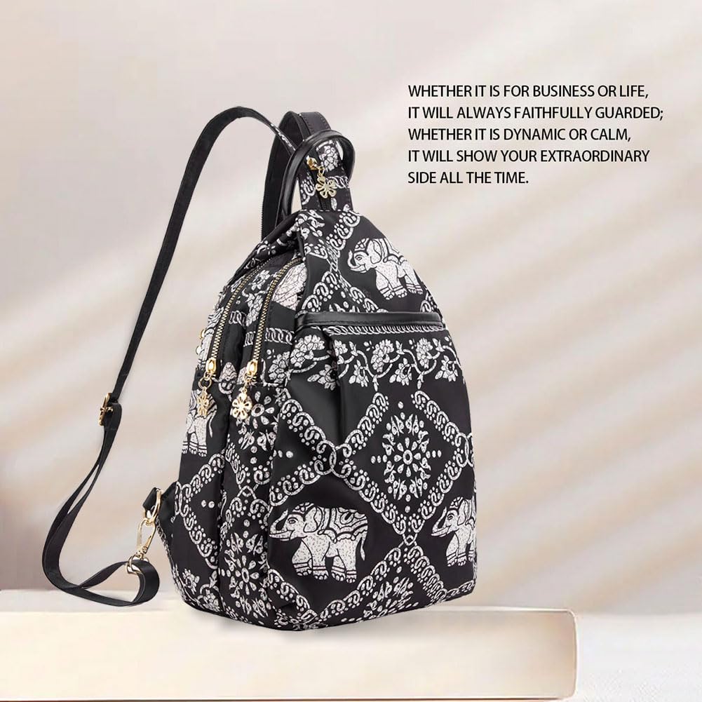 Eshow Women's Anti-Theft Nylon Backpack - Stylish Crossbody Shoulder Bag & Multifunctional Daypack for Travel, Work & School | Fashionable Chest Rucksack for Ladies & Girls