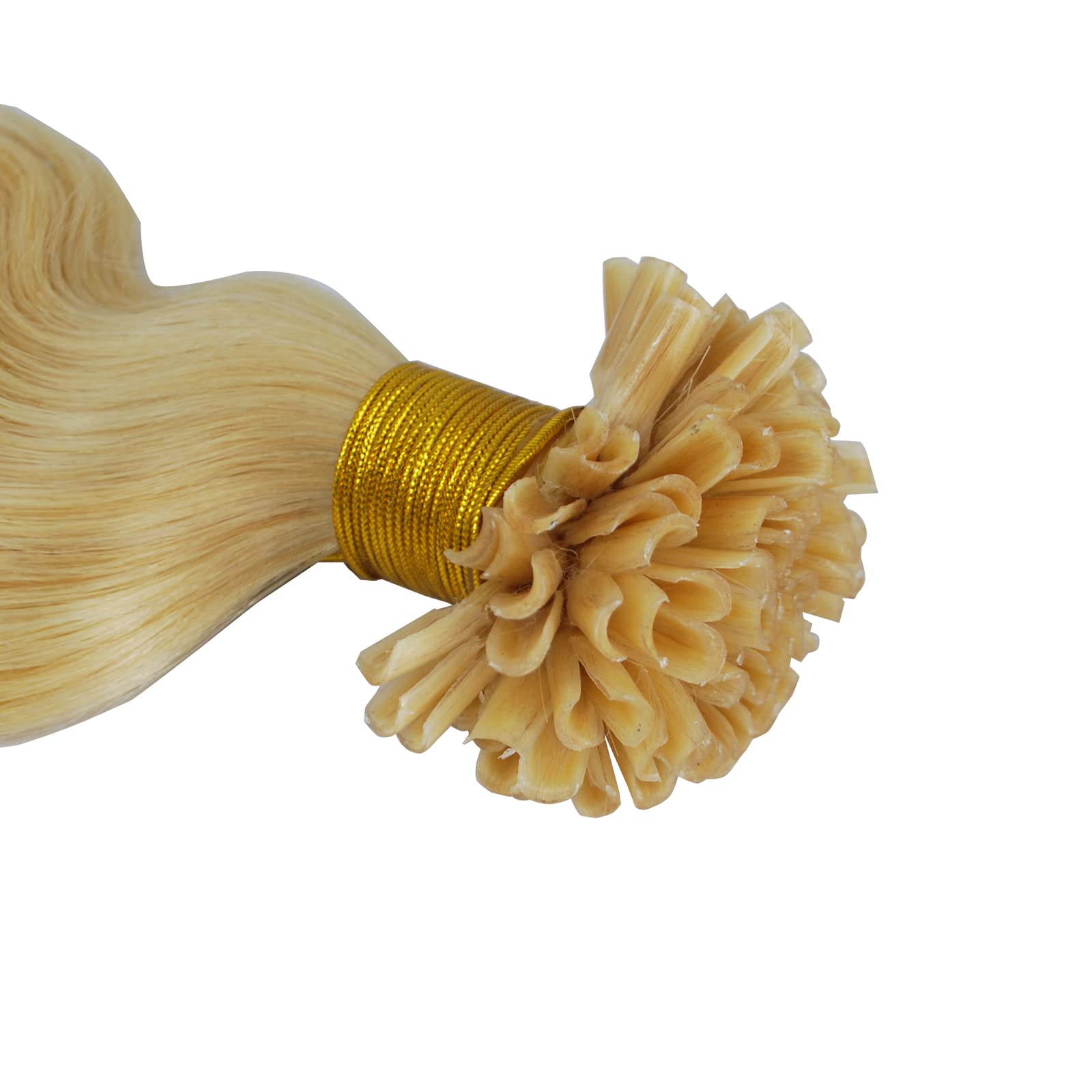 U Tip Wavy Blonde 613 Human Hair Extensions 16