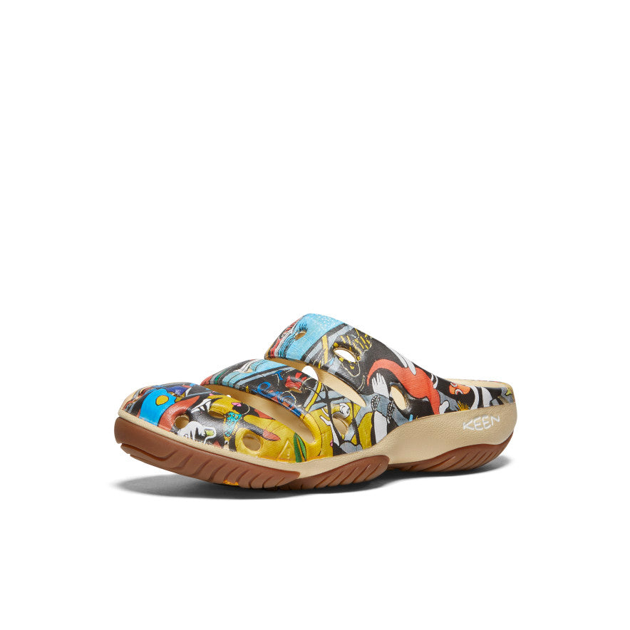 Women's Yogui Arts Clog x ARTPARA FUKAGAWA | Kujira To Nakamatachi - Stylish & Comfortable Japanese-Inspired Slip-On Shoes for Casual Wear, Home, and Outdoor Activities