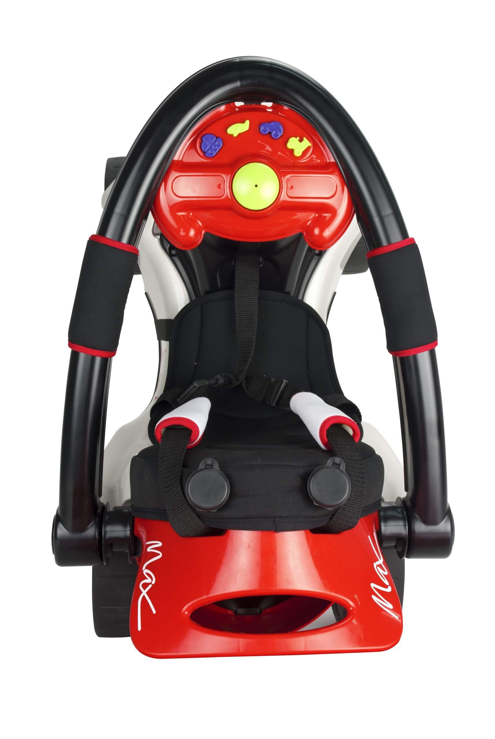 Diavolo Edition Kids Ride-On Push Car with Removable Stand, Safety Guards & Canopy - Fun Toddler Toy for Indoor & Outdoor Play