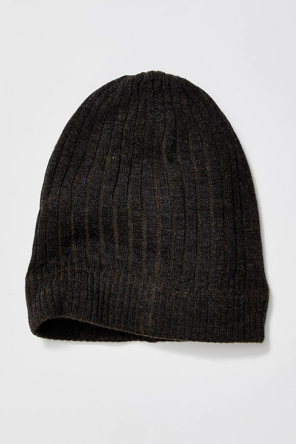 Slouchy Ribbed Cuffed Beanie for Women - Soft Winter Knit Hat with Fold Over Brim - Cozy Casual Outfit Accessory for Cold Weather, Snow Days & Outdoor Activities