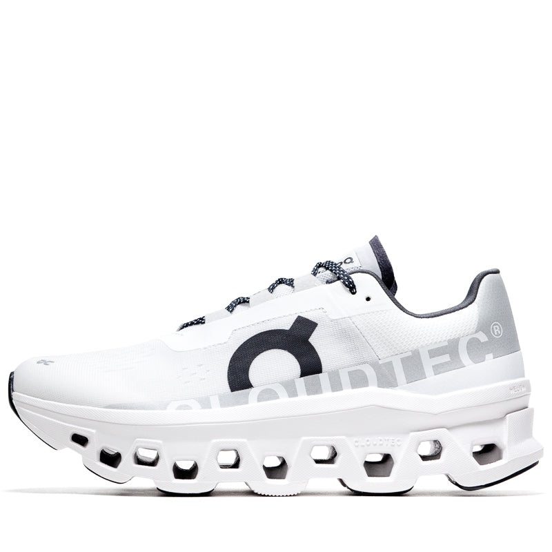 On Cloudmonster Running Shoes - All White Cushioned Sneakers for Men & Women | Perfect for Jogging, Gym Workouts & Daily Wear