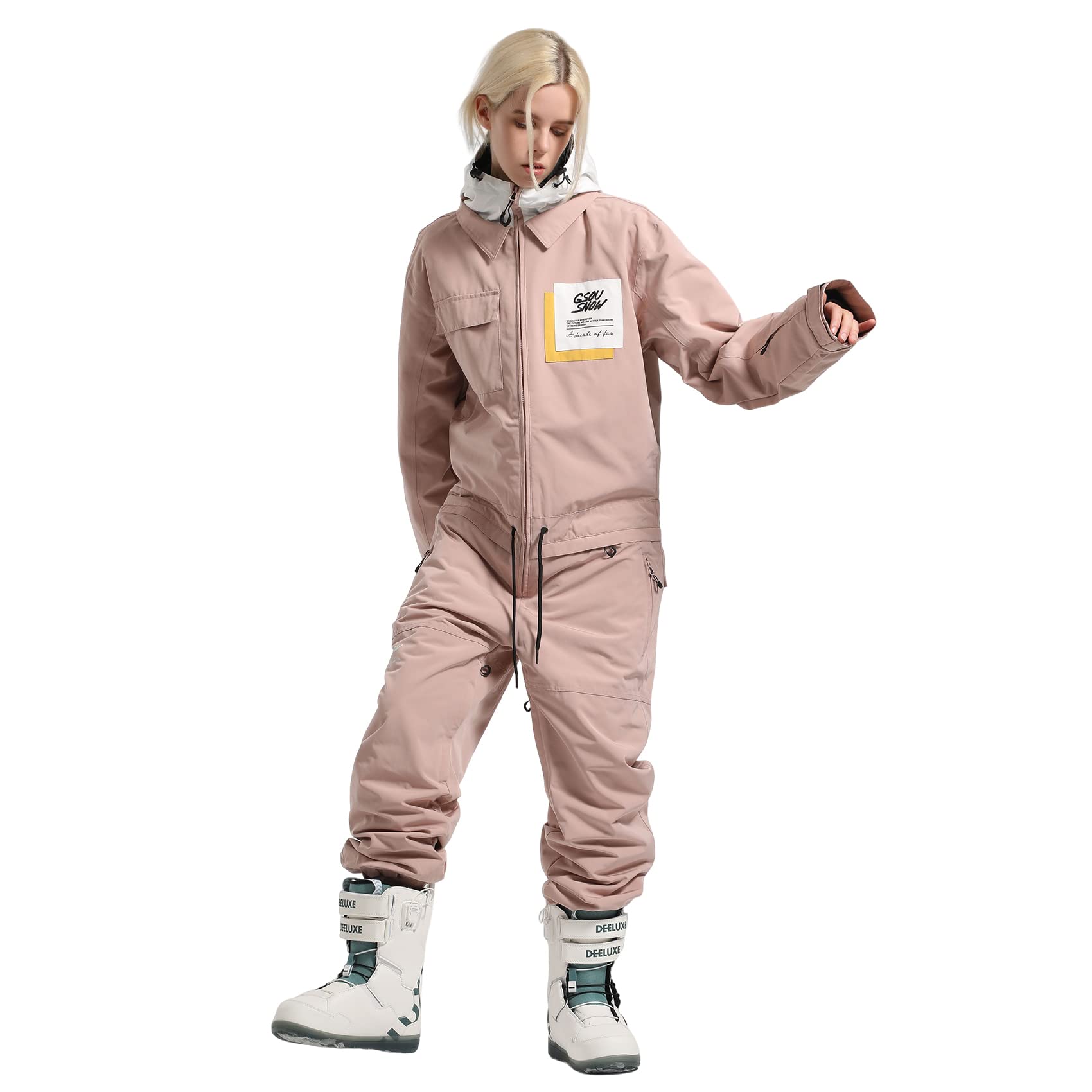 IMPHUT Women's One Piece Ski Suit - Waterproof & Windproof Insulated Snowsuit for Skiing, Snowboarding & Winter Sports - Perfect for Ski Resorts, Snowy Mountains & Cold Weather Adventures