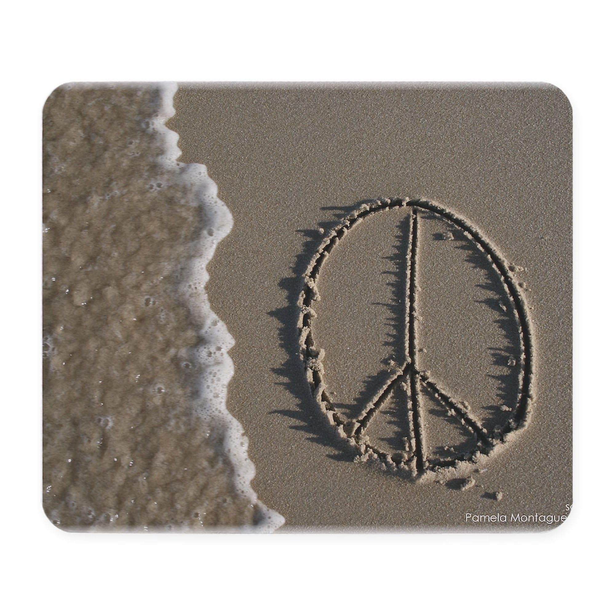 Non-Slip Rubber Gaming Mouse Pad with Peace Sign Design - Perfect for Office, Home & Gaming Setup | CafePress