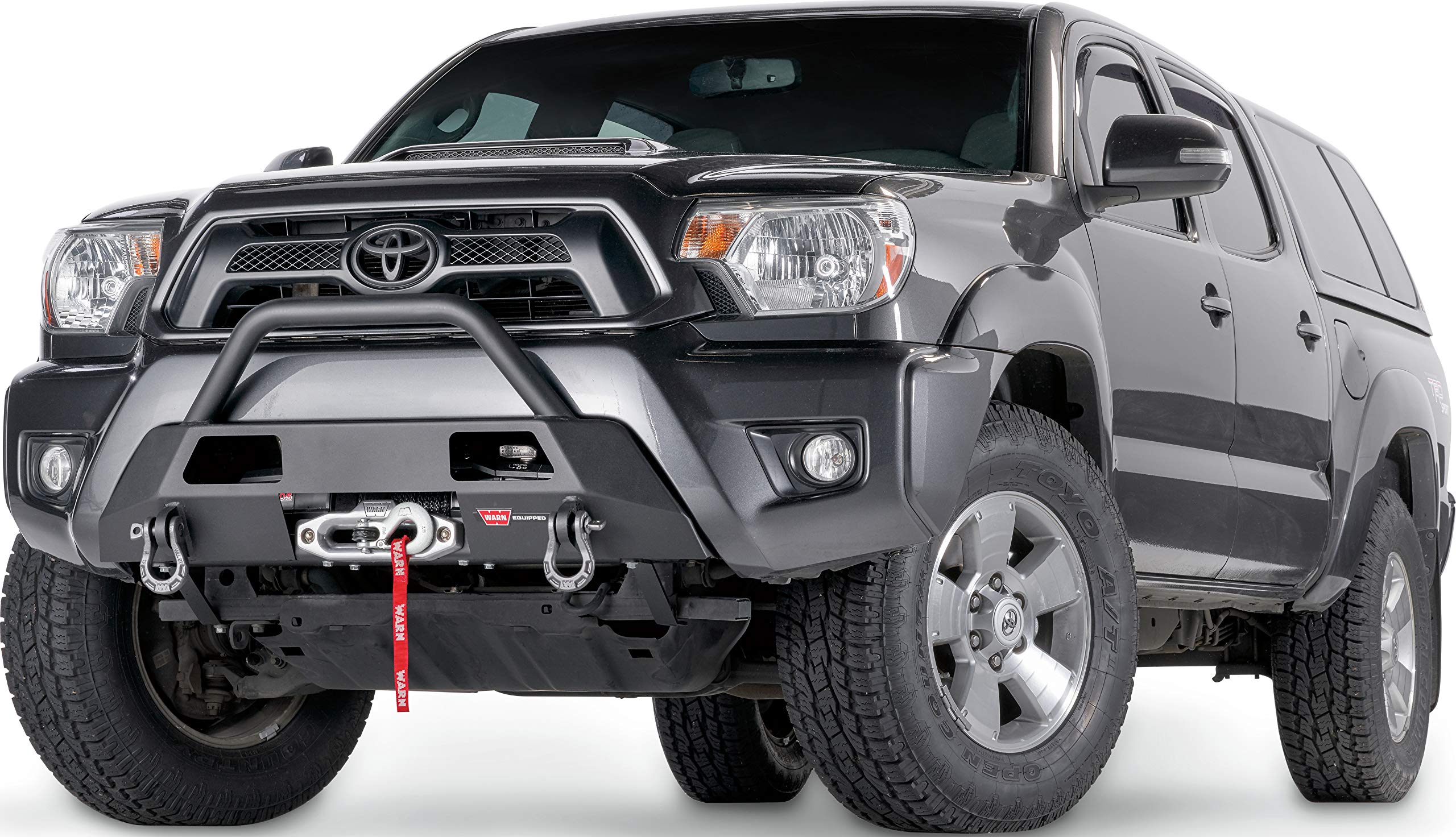 WARN 102874 Semi-Hidden Winch Mount with Low-Profile Grill Guard for 2012-2015 Toyota Tacoma Gen 2.5 | Heavy-Duty Off-Road Protection | Perfect for Trail Riding & Overlanding Adventures