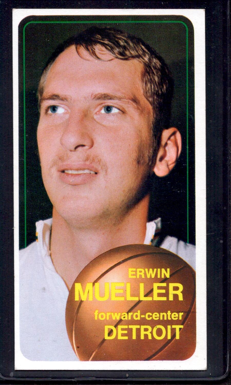 1970-71 Topps #82 Erwin Mueller Detroit Pistons Basketball Card - Vintage NBA Collectible for Fans & Card Enthusiasts | Perfect for Memorabilia Displays & Sports Collections