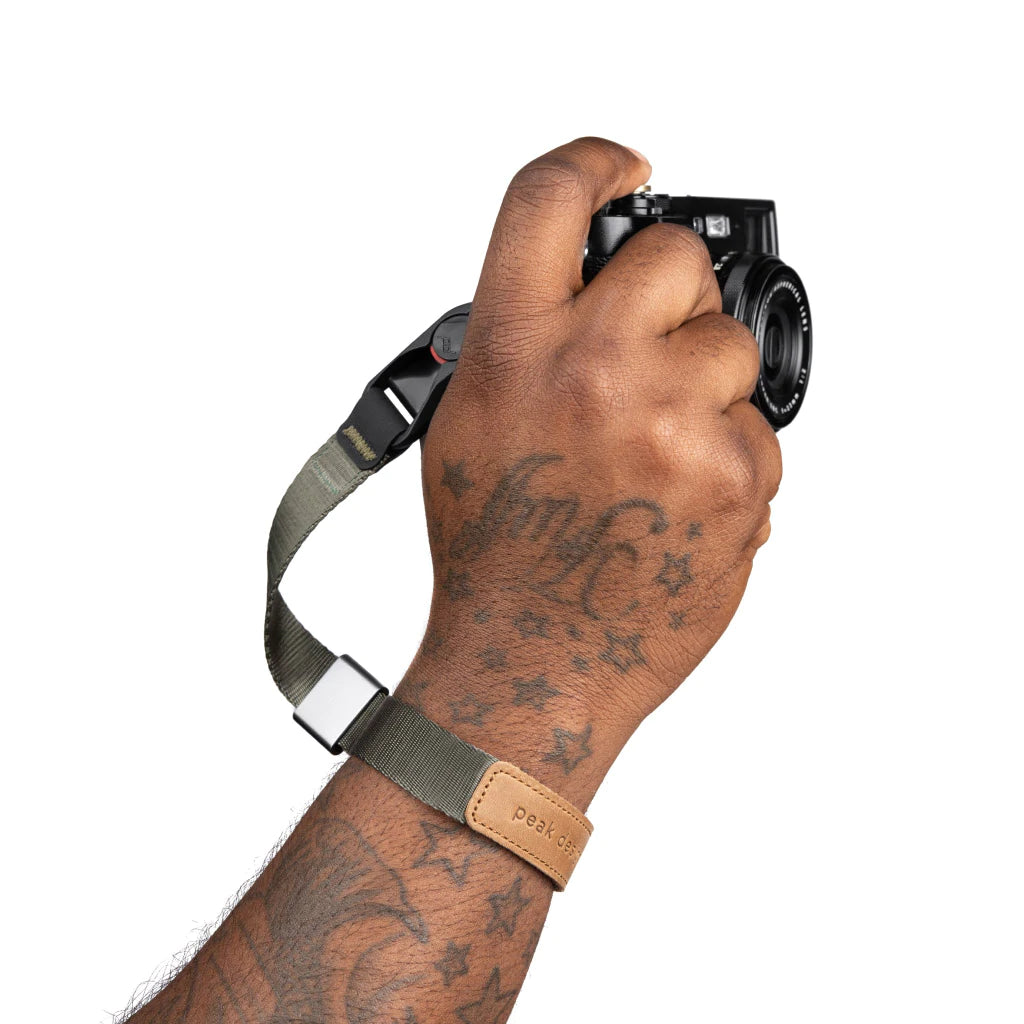 Peak Design Cuff Quick-Release Camera Wrist Strap (Sage Green) - Secure & Comfortable Hand Strap for DSLR, Mirrorless Cameras - Perfect for Travel, Hiking & Outdoor Photography
