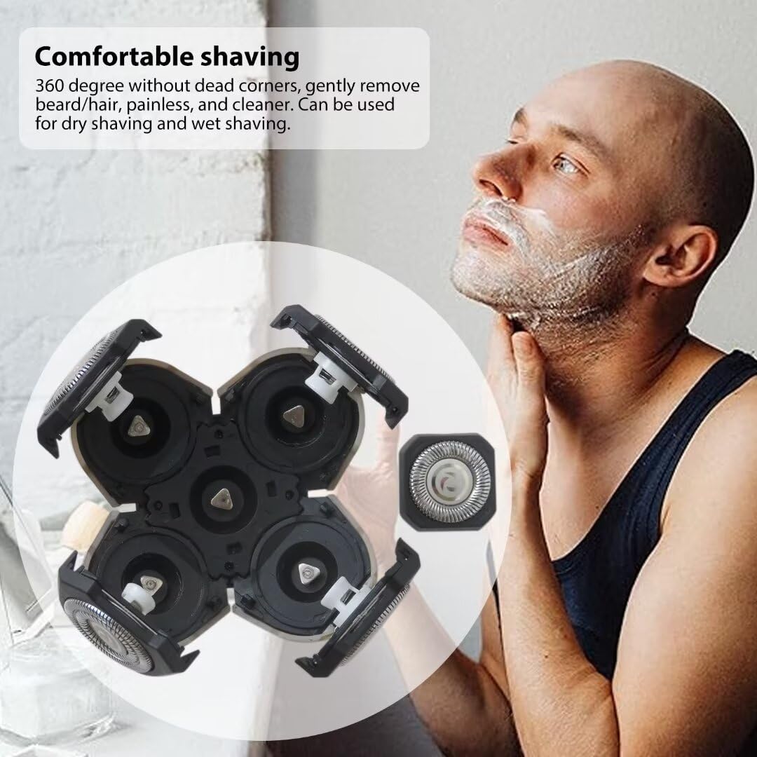 5D Replacement Shaving Heads Blades for Men's Electric Razors - Barber Salon Shaver Accessories - Smooth & Comfortable Shaving for Daily Grooming & Professional Use