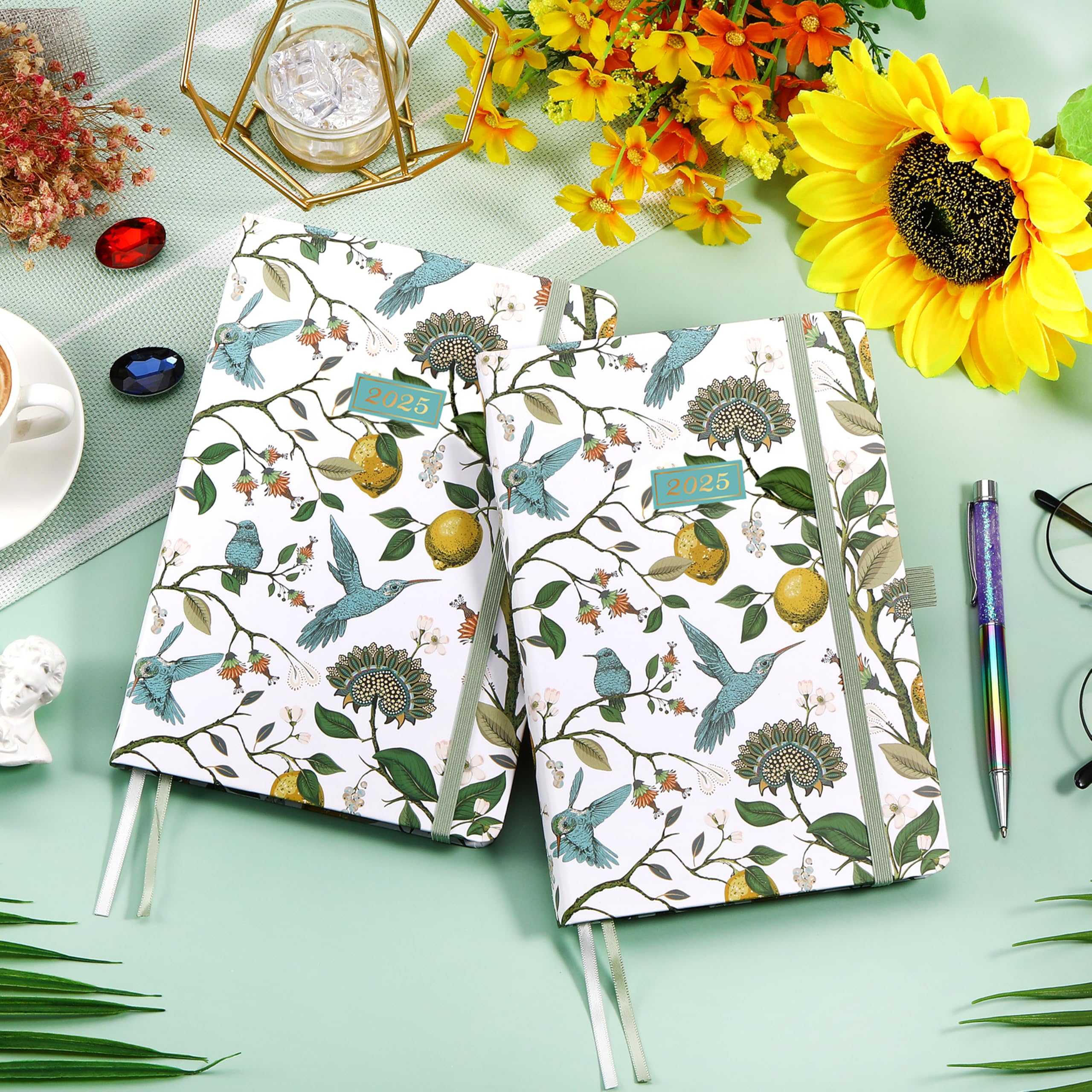 2025 Weekly Planner - Jan 2025 to Dec 2025 Diary with Inner Pocket & Elastic Closure, 8.5