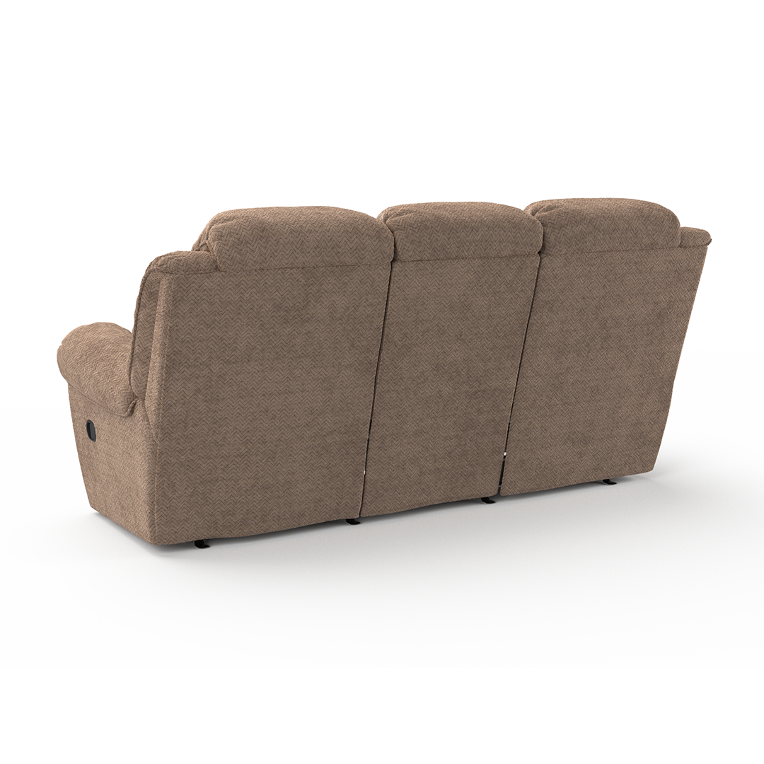 Del Mar Reclining Sofa - 3-Seater Leather Recliner Couch with Cup Holders & USB Ports | Modern Living Room Furniture for Home Theater & Family Relaxation