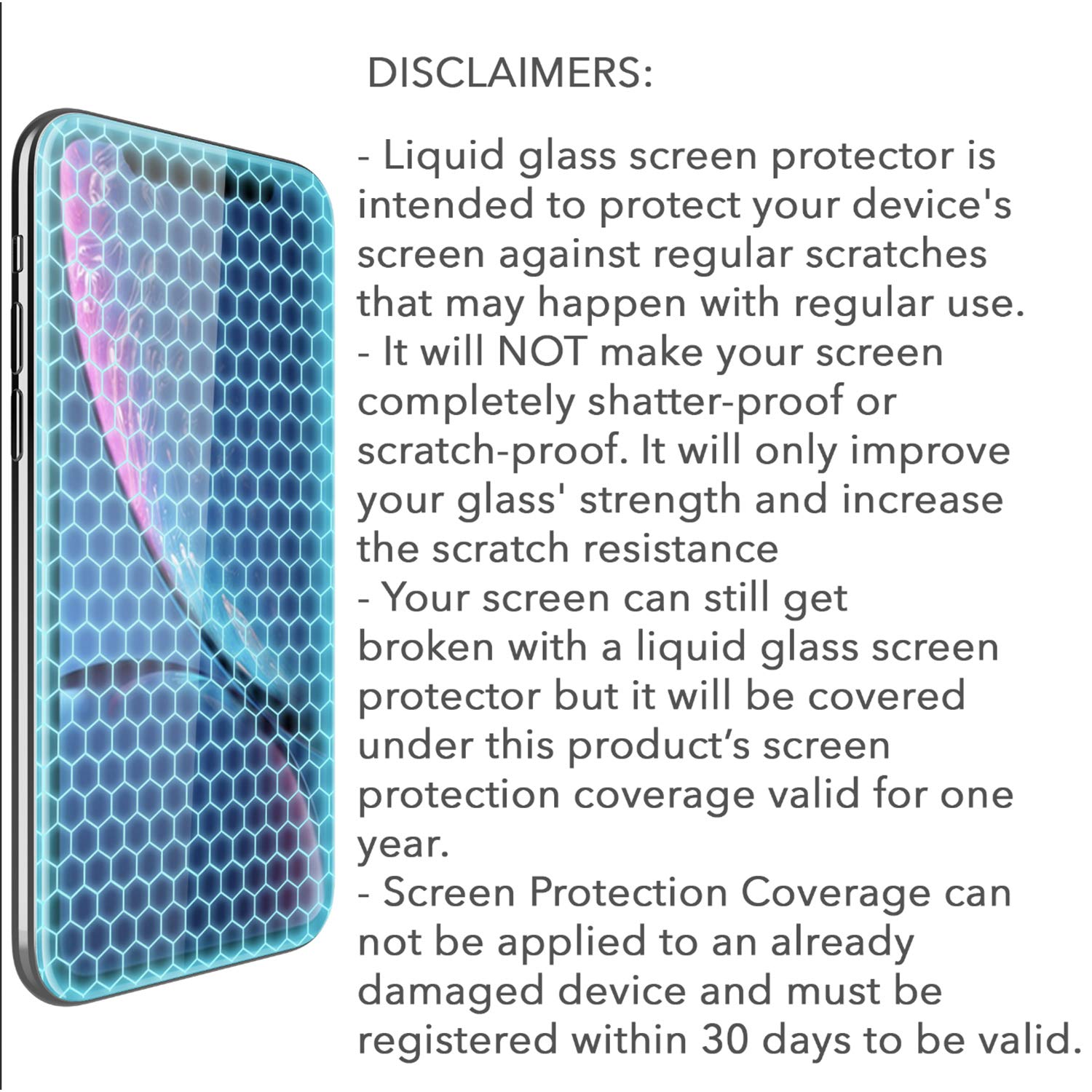 2 Pack Liquid Glass Screen Protector - Universal Fit for iPhone, Samsung & Smart Devices | $500 Warranty | Scratch & Impact Resistant | Perfect for Daily Use, Travel & Outdoor Activities