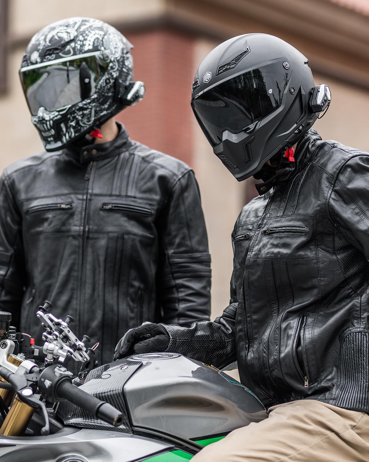 ILM Motorcycle Bluetooth Headset - RANGEPRO Silver 2100M Intercom System with IP67 Waterproof & Noise Cancellation for Helmets | Perfect for Group Riding, GPS Navigation & Hands-Free Calls on the Road
