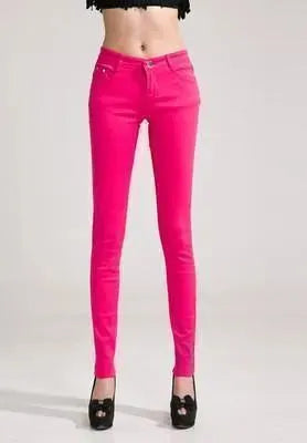 Best Women's Skinny Jeans - High Waisted Stretch Denim Pants for Women, Rose Pink (Perfect for Casual Wear, Date Night & Office Outfits)