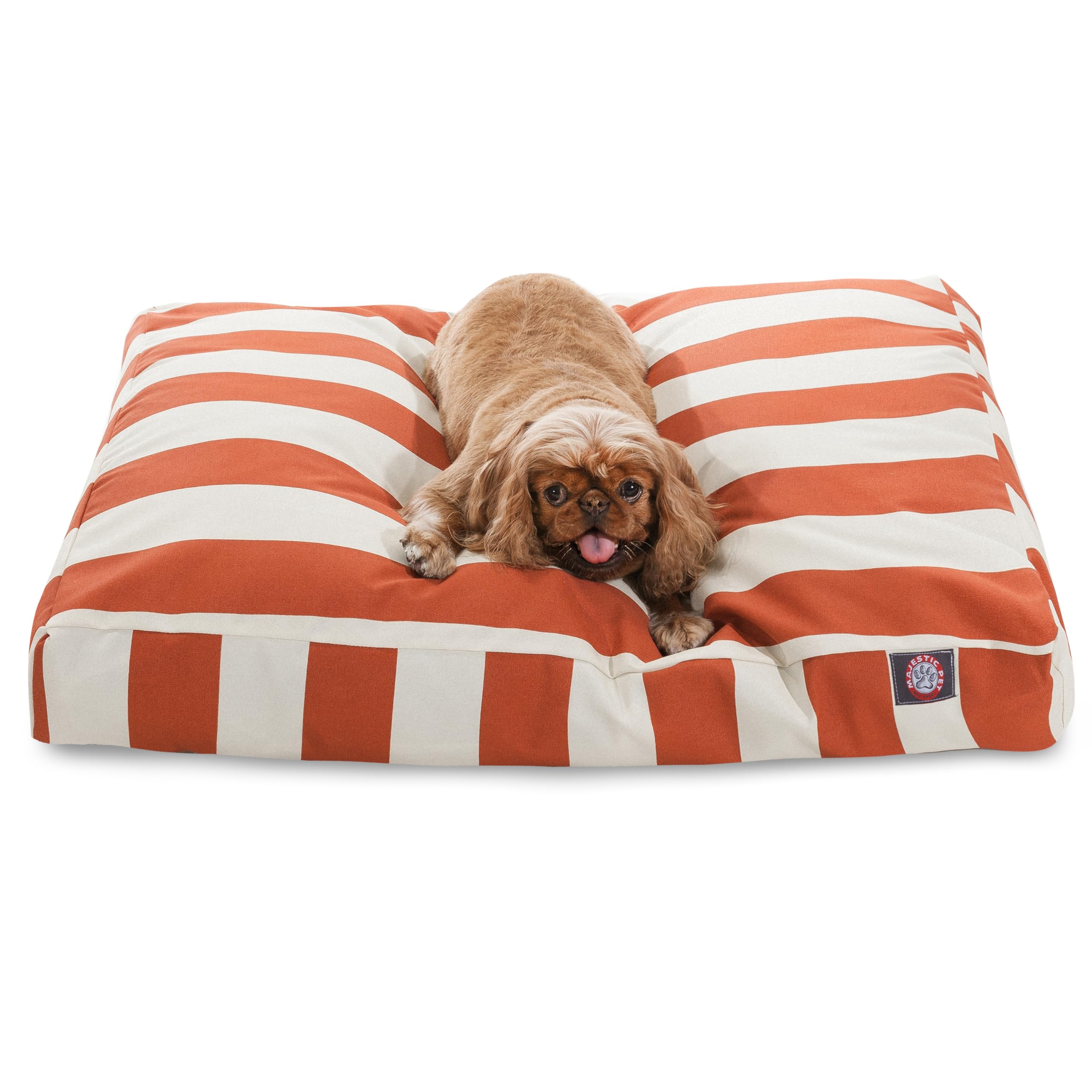 Majestic Pet Medium Washable Dog Bed – Non-Slip Rectangle Pet Bed for Crates & Kennels – Removable Cover – 36x29x4 Inch Comfy Bed for Medium Breed Dogs (Burnt Orange) – Perfect for Indoor Sleeping, Lounging & Travel