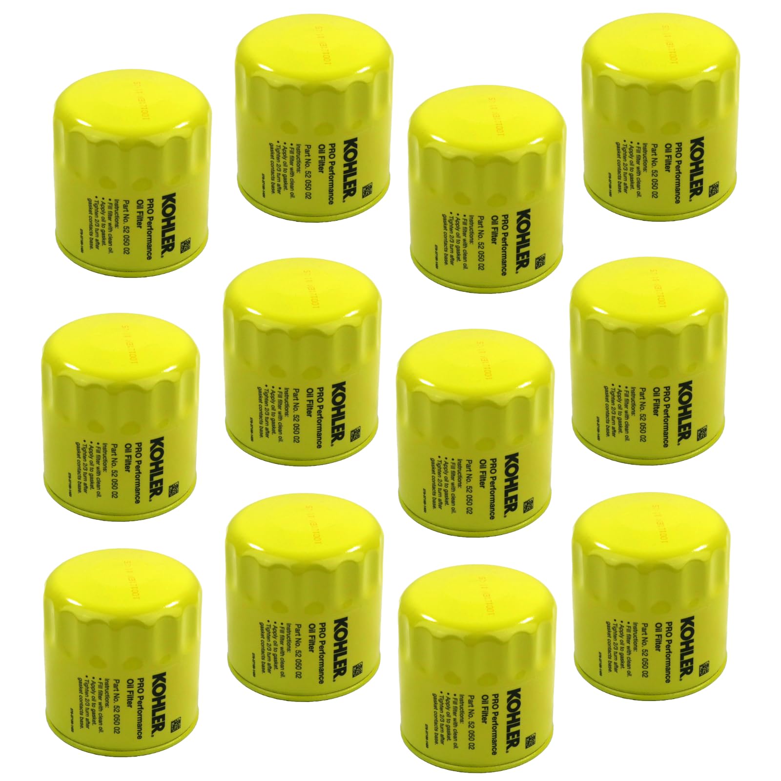 Genuine Kohler Professional Grade Oil Filter 52 050 02S (5205002-S) - Case of 12 - Compatible with Lawn Mowers, Tractors & Small Engines