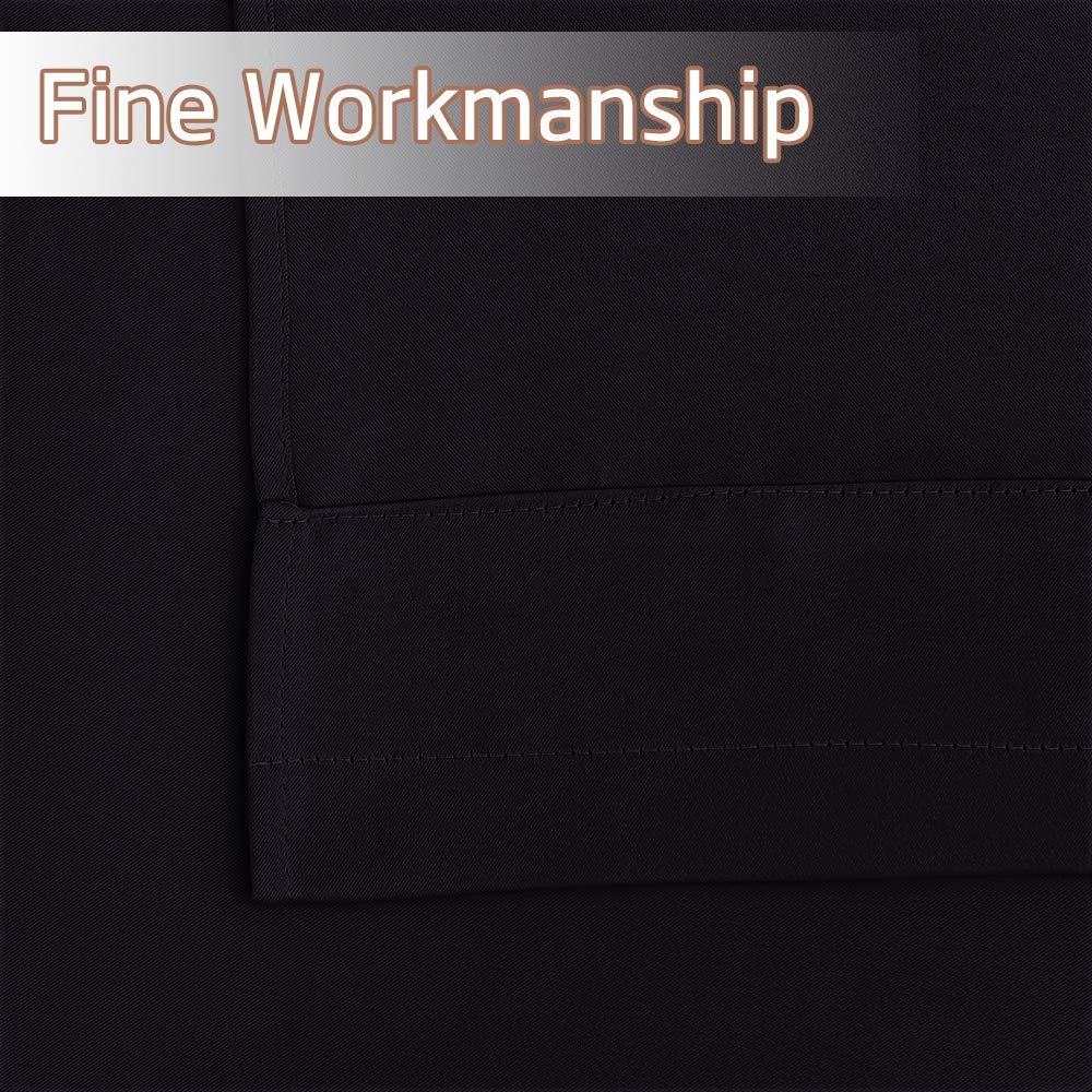NICETOWN Blackout Kitchen Curtains for Sink Window - Thermal Insulated Rod Pocket Valances for Cabinet & Cupboard - Short Window Coverings for Small Windows (1 Pair, 29