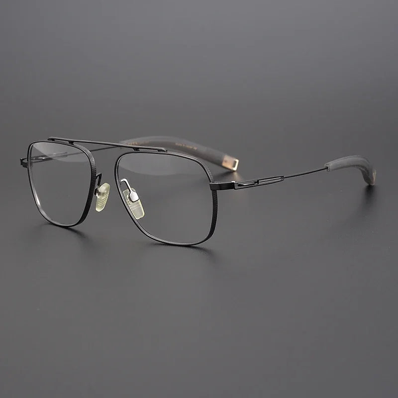 Aror Unisex Full Rim Square Brow Line Titanium Eyeglasses Frame 494105 - Lightweight Durable Glasses for Work, Reading & Fashion