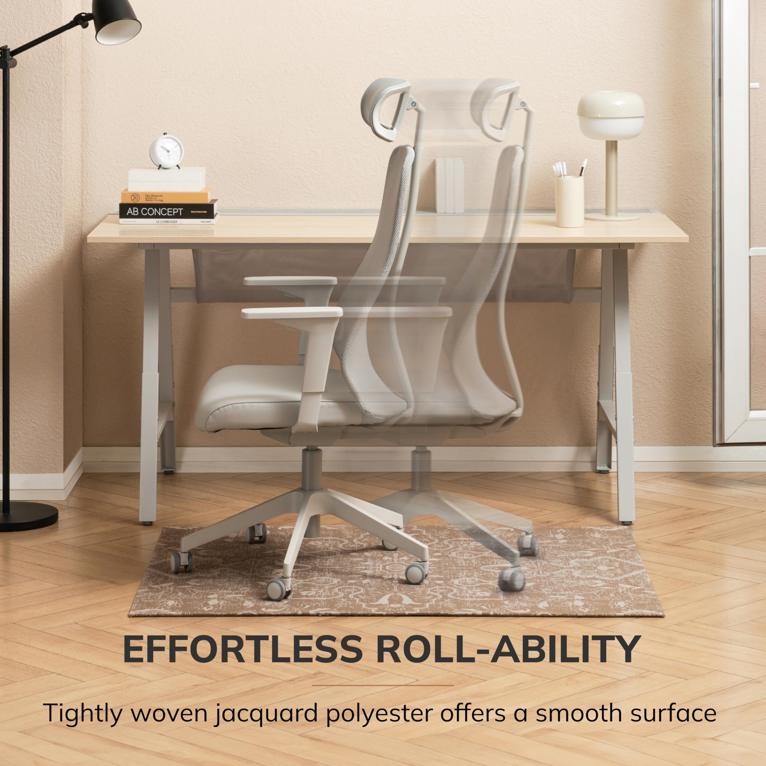 Premium Jacquard Woven Chair Mat with Anti-Slip Backing - 36