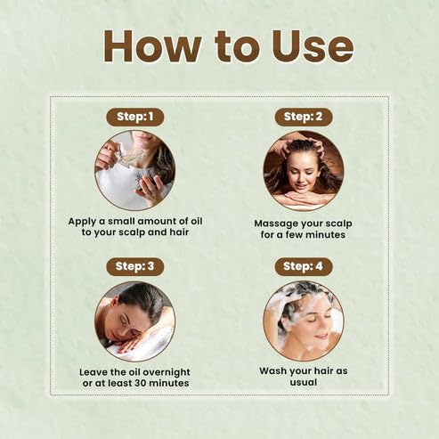 Deemark Ayurvedic Herbal Hair Oil for Women & Men - 100% Natural Hair Growth Treatment to Reduce Hair Fall & Strengthen Hair - Pack of 3 (For Daily Scalp Massage & Hair Care Routine)