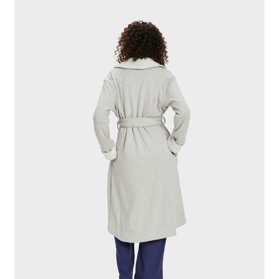 UGG Women's Duffield II Robe in Seal Heather - Cozy Fleece Bathrobe for Relaxation at Home, Spa & Lounging