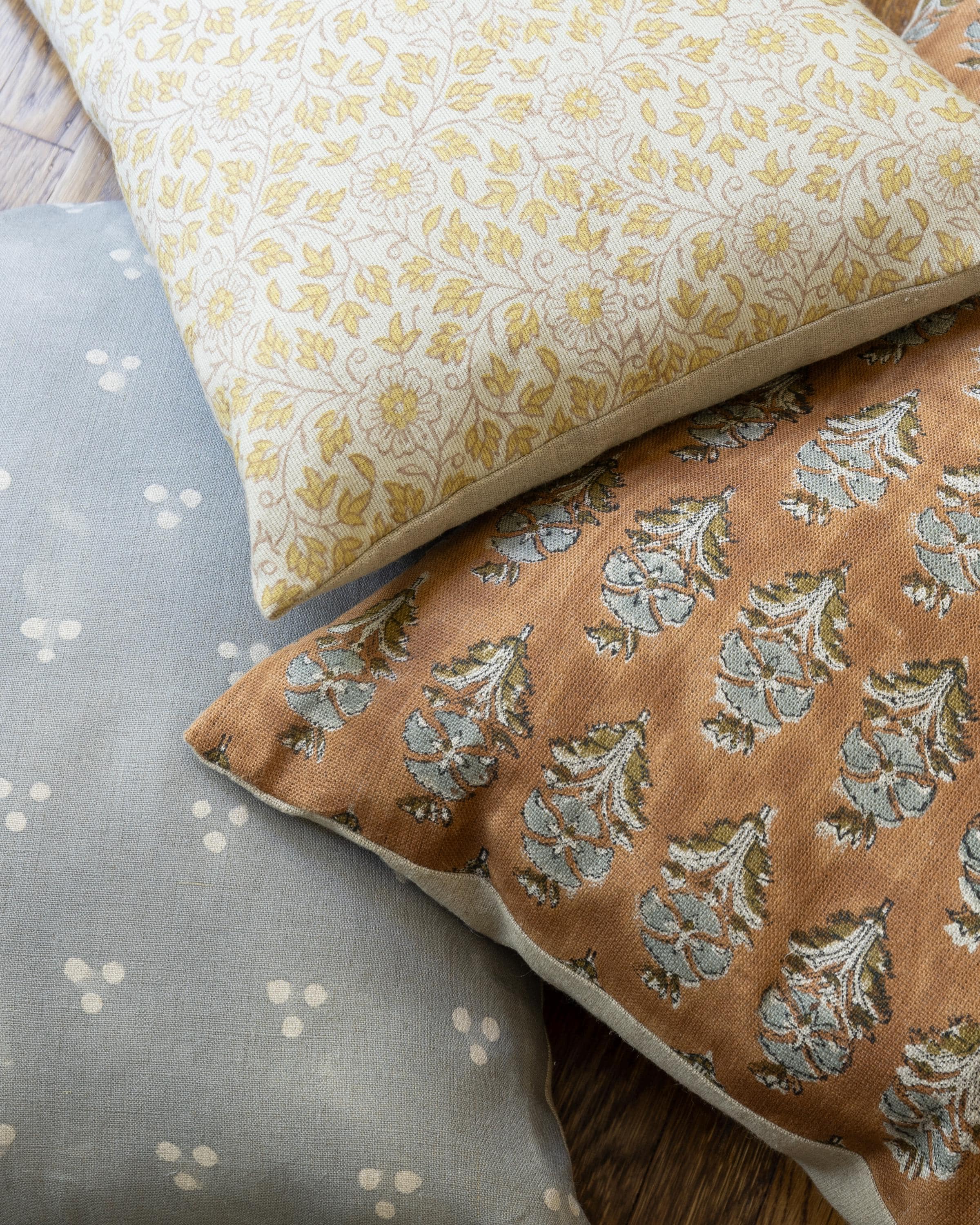 Stylish Ferndale Floral Block Print Pillow Cover - Bohemian Home Decor for Living Room, Bedroom & Sofa