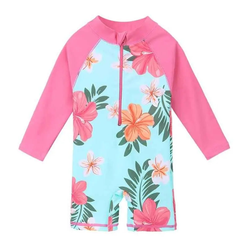 Long Sleeve Baby Swimwear UPF 50+ Sun Protection - Swimcore Kids Swimsuit for 0-6 Years Old - Perfect for Beach, Pool & Summer Water Activities
