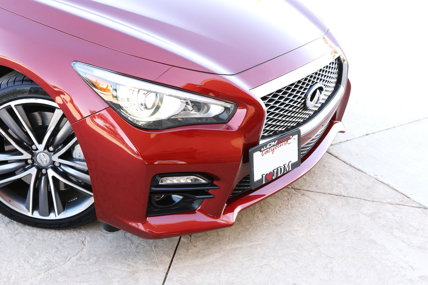 Heavy Duty Front Bumper Tow Hook License Plate Mounting Bracket for Nissan & Infiniti - Perfect for Off-Roading, Car Shows & State Compliance