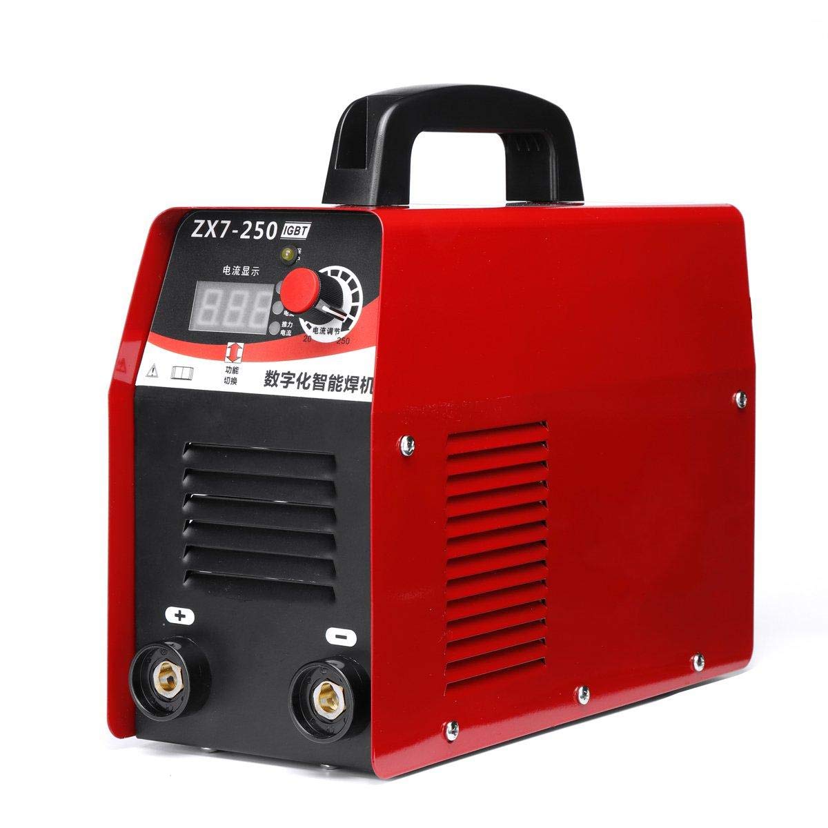 ZX7-250 220V 10-250A IGBT Inverter Stick Welder with LCD Digital Display - Portable Arc Welding Machine for Home DIY, Metal Repair & Construction Projects