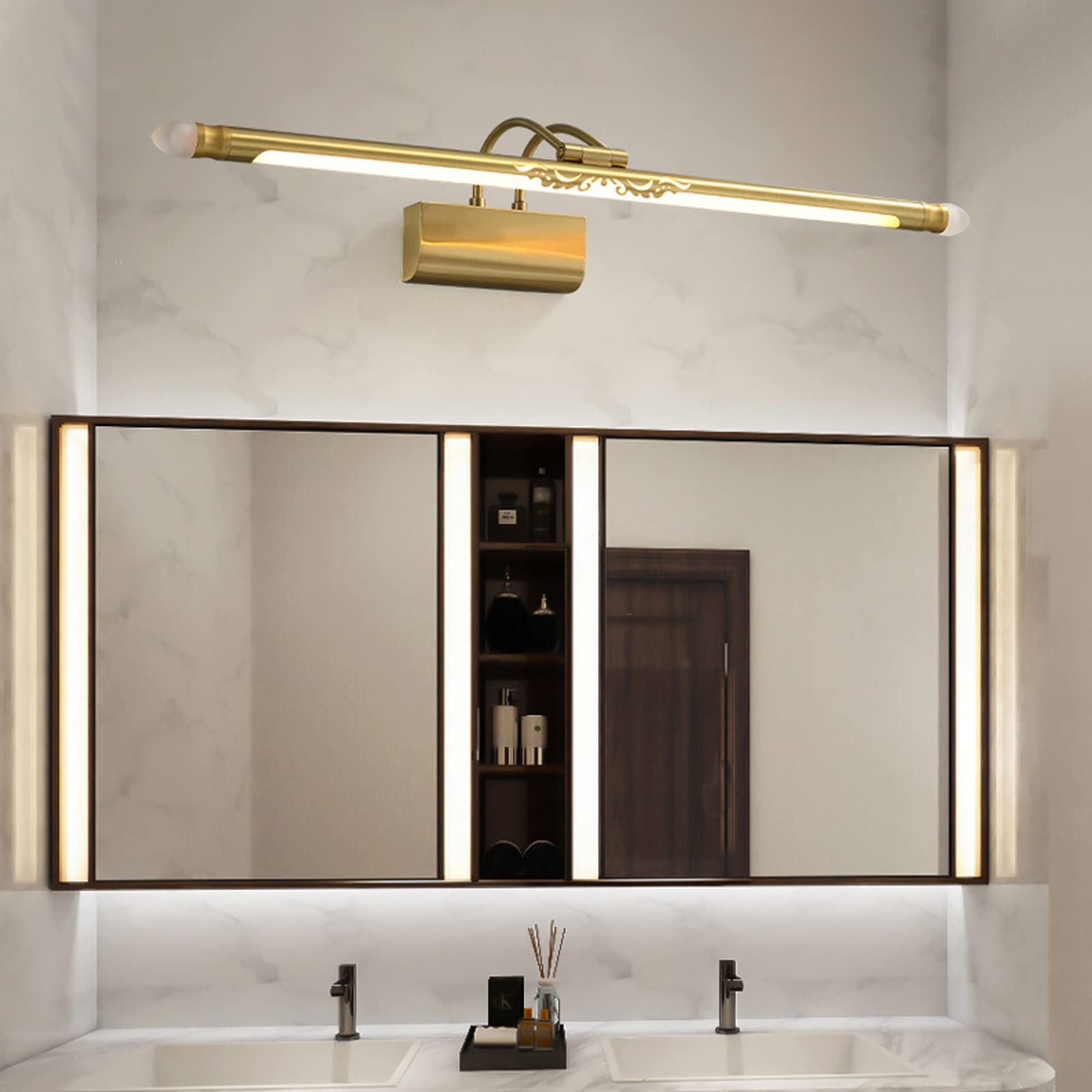 YXWSJ 71cm LED Mirror Cabinet Light - Bathroom Wall Light for Indoor Lighting, Vanity Mirror Light with Dimmable Brightness (Perfect for Makeup, Shaving & Grooming)