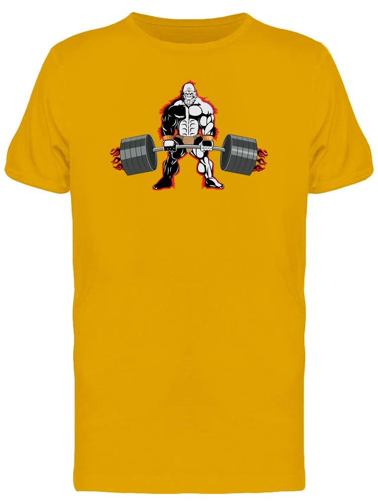 Men's Gorilla with Red Aura Graphic Workout T-Shirt - Gym, Fitness & Casual Wear