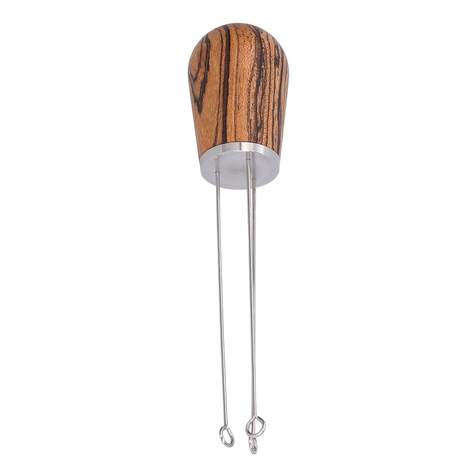 Premium Stainless Steel Needle Coffee Tamper & Distributor - Golden Sandalwood Handle for Espresso Grounds Leveling and Tamping | Perfect for Home Baristas & Coffee Shops