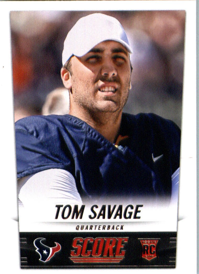 2014 Score Football Card #385 Tom Savage - Houston Texans NFL Rookie Collectible | Perfect for Sports Memorabilia Collections, Fan Gifts, and Investment Pieces