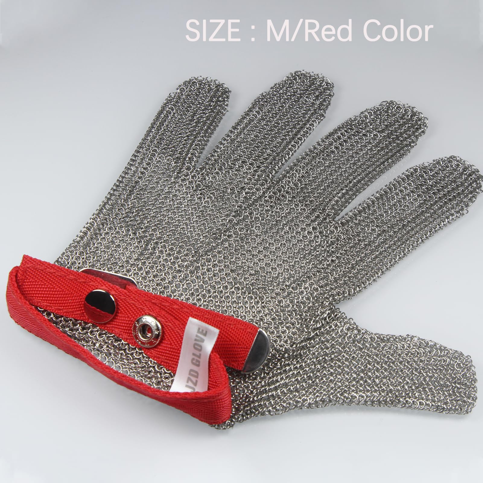 Stainless Steel Cut Resistant Gloves - 304 Stainless Steel Wire Work Gloves for Kitchen, Construction & Industrial Safety - Anti-Slash Protective Gloves for Butchers, Chefs & Handyman