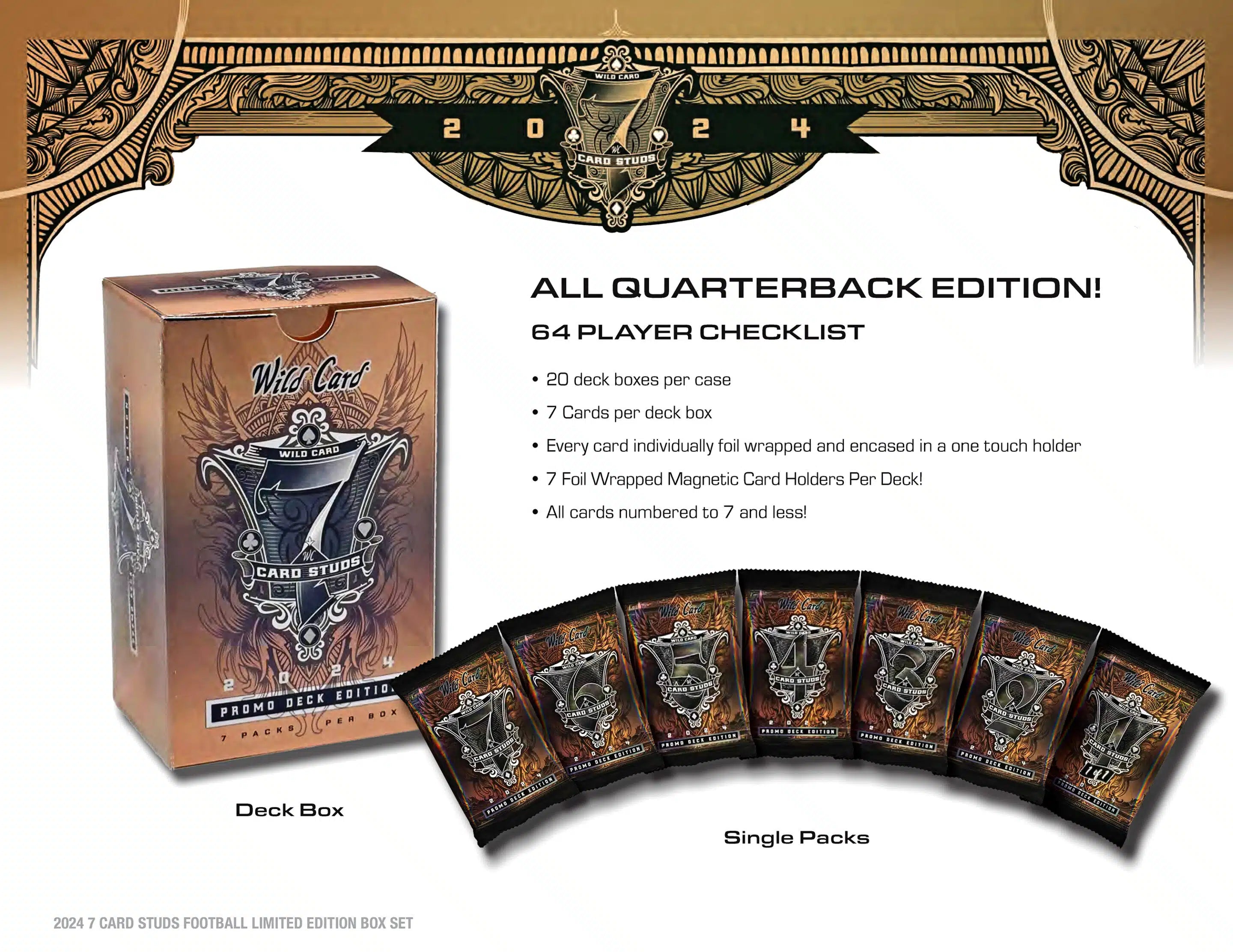 2024 Wild Card 7 Card Studs Promo Deck Edition Box - Premium Playing Cards for Poker, Blackjack & Casino Games - Perfect for Game Nights, Poker Parties & Magic Tricks