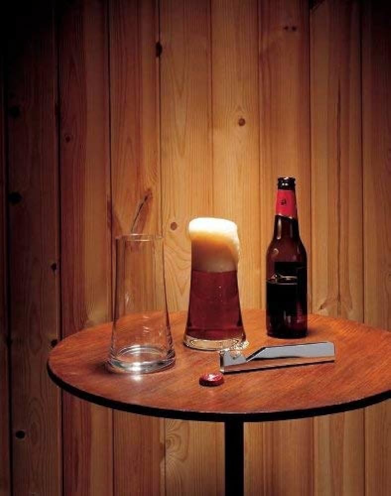Alessi Splügen Set - Stainless Steel Bottle Opener & Crystal Beer Glasses (2-Piece) - Perfect for Home Bars, Parties & Gifts