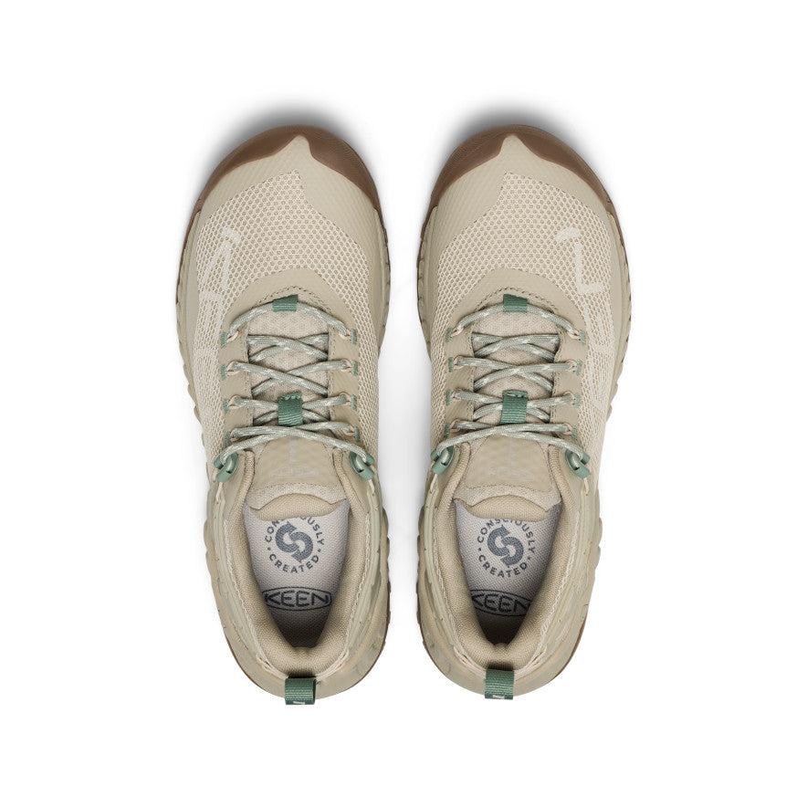 NXIS EVO Women's Waterproof Hiking Shoes - Abbey Stone/Iceberg Green | Lightweight Outdoor Trail Running & Walking Shoes for Women | Perfect for Hiking, Camping & Travel Adventures