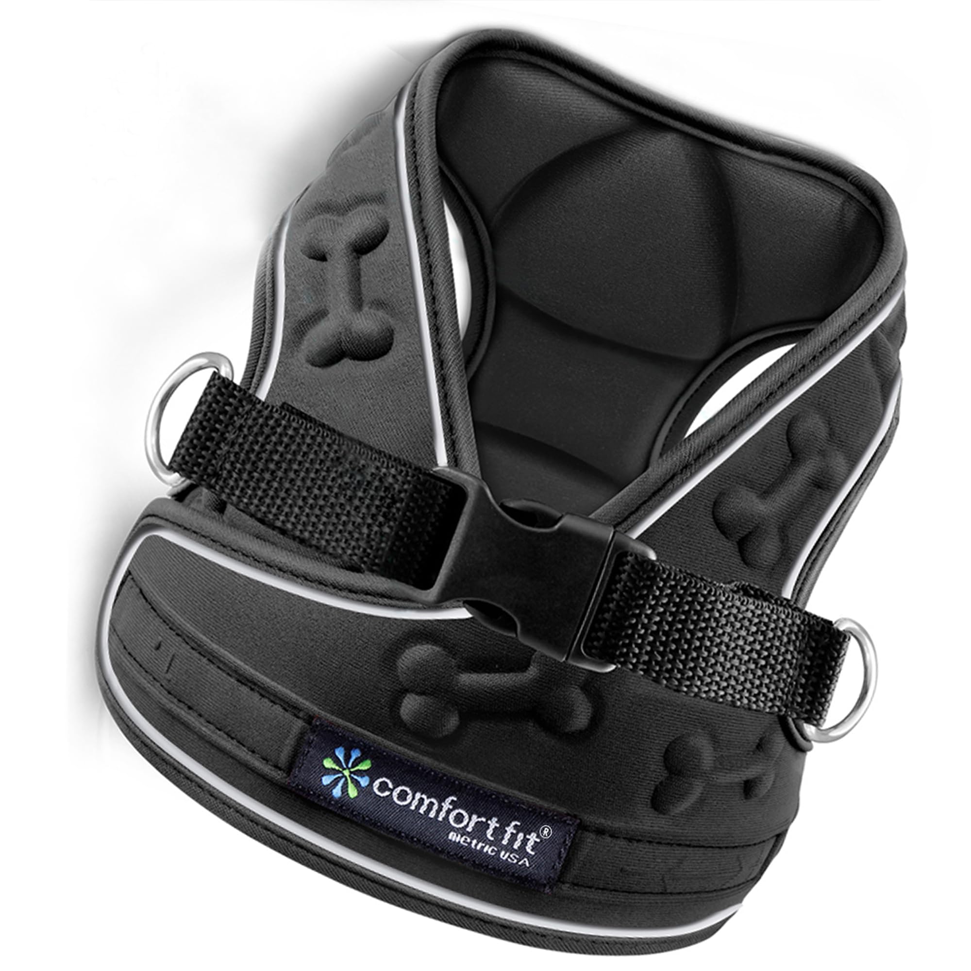 Adjustable Reflective Dog Harness for Small & Medium Dogs - All Weather Comfort Fit Step-in Vest with Soft Padding for Easy Walking - Perfect for Daily Walks, Night Safety & Outdoor Adventures
