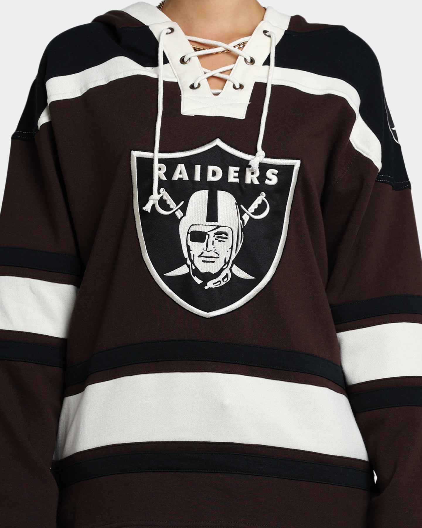 47 Brand Las Vegas Raiders Superior Lacer Hoodie Brown - NFL Fan Apparel for Men & Women - Perfect for Game Day, Tailgating & Casual Wear