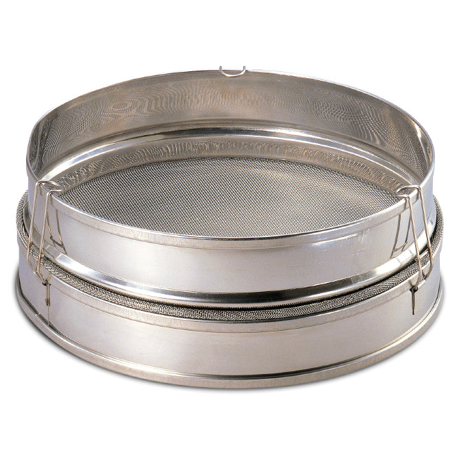 Premium French Stainless Steel Kitchen Sieve - Fine Mesh Strainer for Baking, Cooking & Tea Filtering - Durable & Rust-Proof for Professional & Home Use