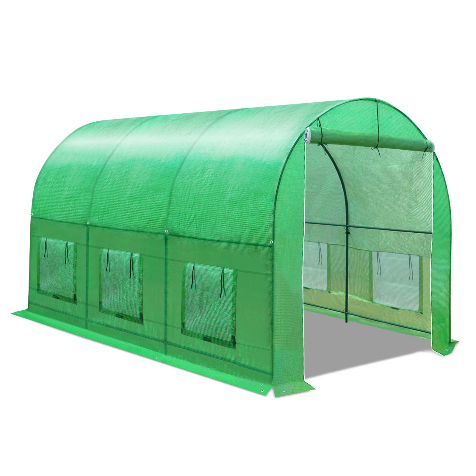 YardGrow 12'x7'x7' Large Walk-in Greenhouse for Outdoor Gardening - Durable Hot Greenhouse with Roll-up Windows & Zippered Door - Perfect for Growing Vegetables, Flowers & Plants in Backyard or Patio