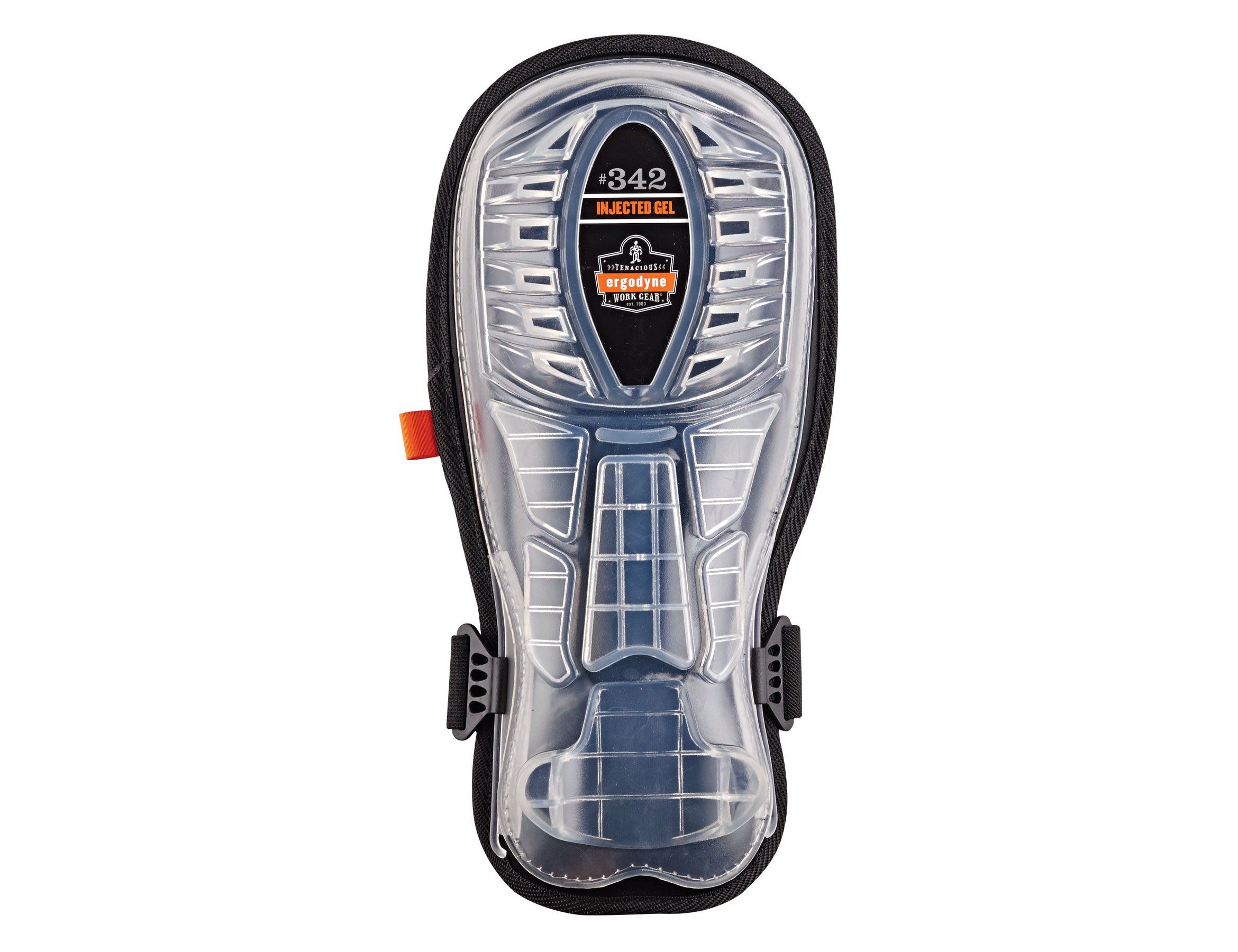 Ergodyne ProFlex 342 Extra Long Cap Injected Gel Knee Pads - Black - Heavy Duty Knee Protection for Construction, Flooring & Gardening Work