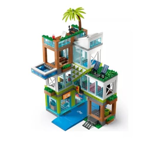 LEGO My City Apartment Building 60365 Toy Set - 3-Storey Modular Building with Mobility Scooter, Bike & 6 Minifigures for Creative Play | Perfect Gift for Kids Ages 6+ | Great for City-Themed Roleplay & Storytelling Adventures