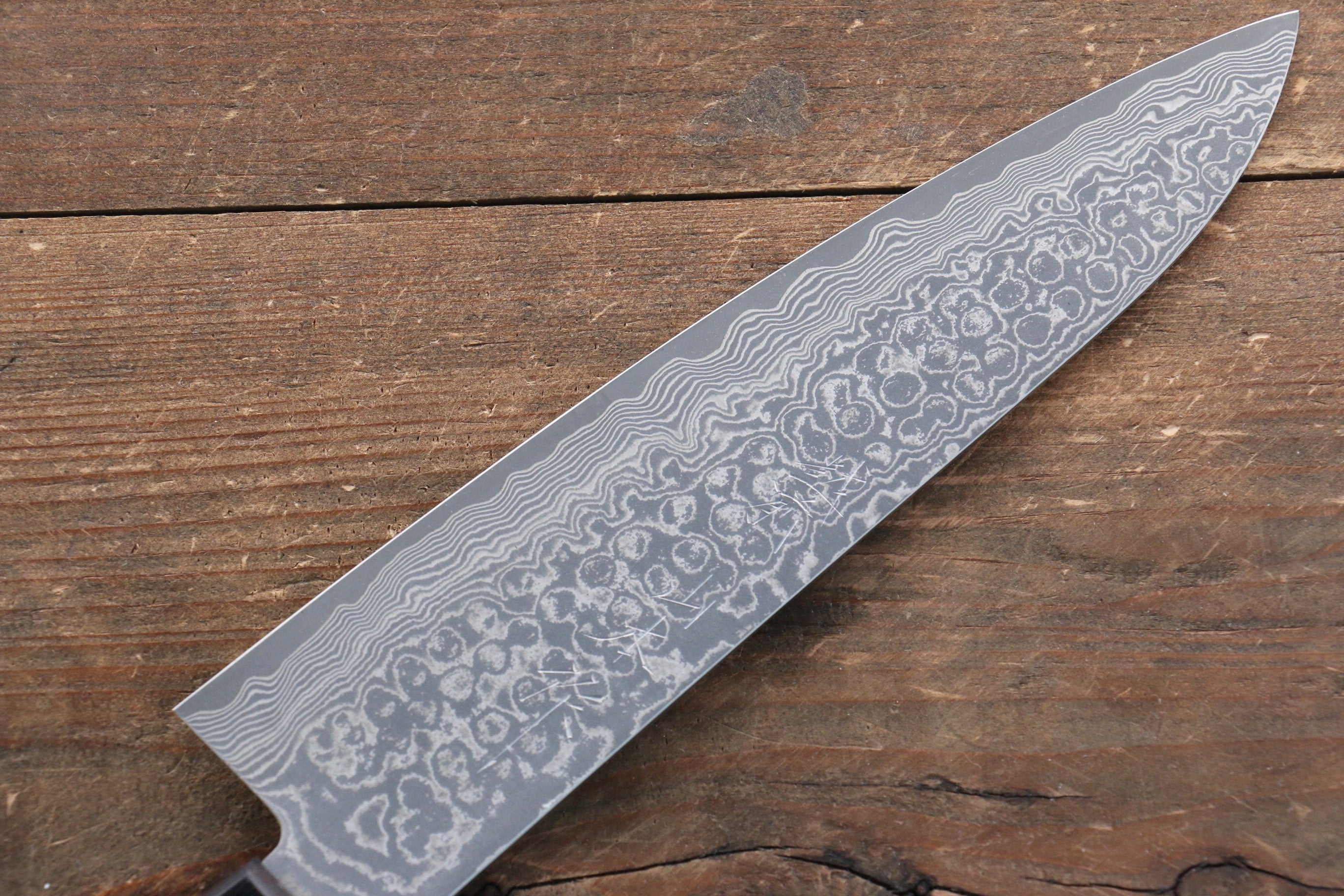 Premium Nao Yamamoto SG2 Damascus Gyuto Knife 180mm - Japanese Chef Knife with Migaki Finish & Black Pakka Wood Handle - Perfect for Sushi, Meat Cutting & Professional Kitchen Use